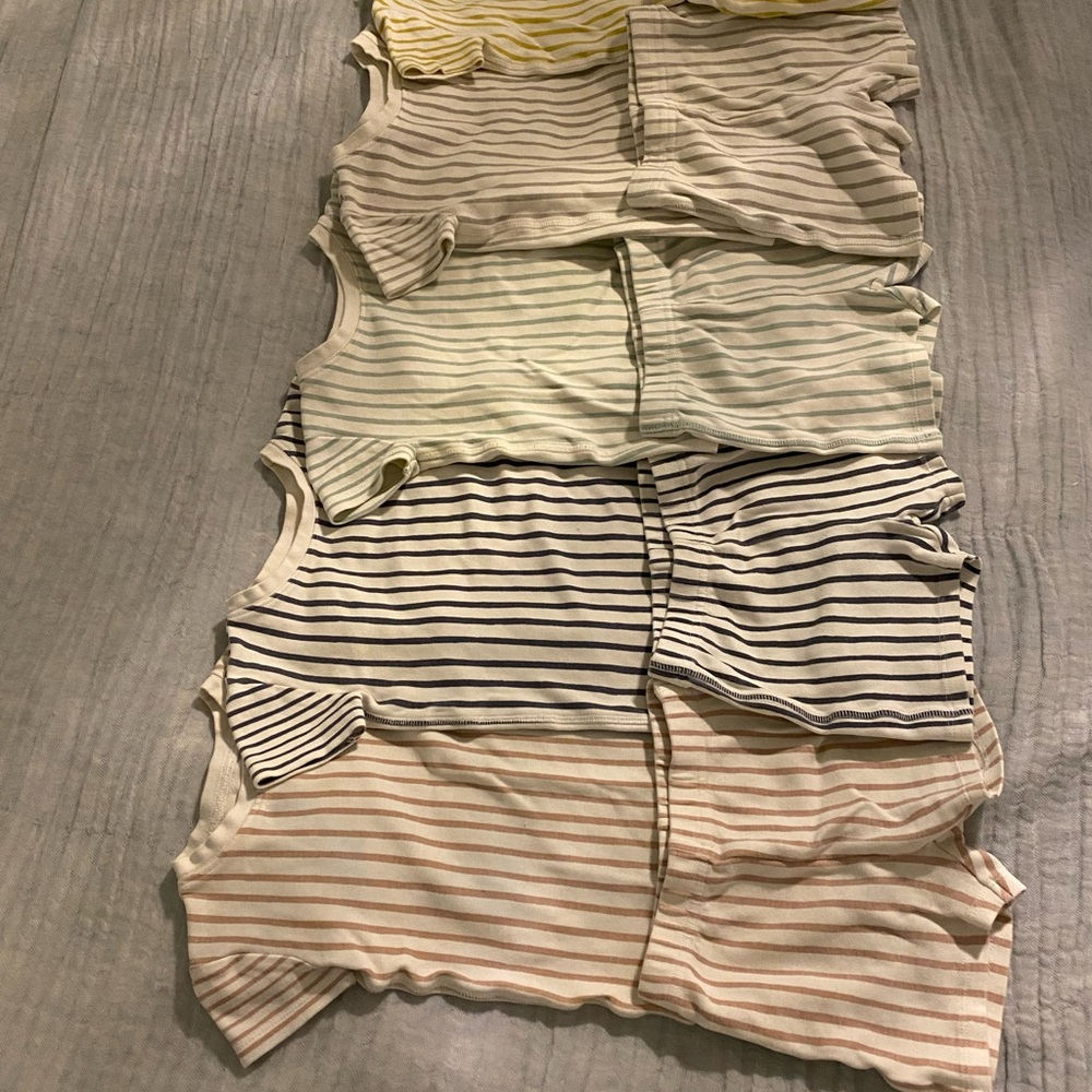 Set of 5 Pehr Organic Cotton Stripes Away organic cotton shorts 2-3T Pajamas - Picture 13 of 13